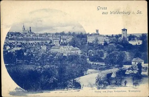 Ak Waldenburg in Sachsen, Panorama