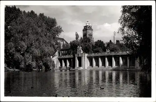 Ak Berlin Schöneberg, Stadtpark mit U-Bahnhof