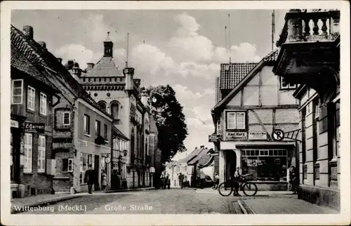 Ak Wittenburg in Mecklenburg, Große Straße, Geschäfte, Tabakladen