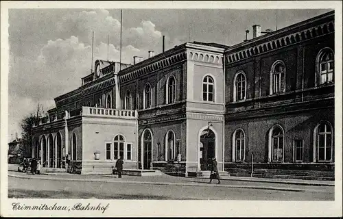 Ak Crimmitschau in Sachsen, Bahnhof