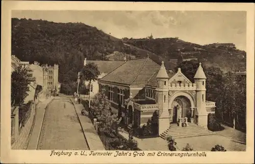 Ak Freyburg an der Unstrut, Turnvater Jahn's Grab mit Erinnerungsturnhalle