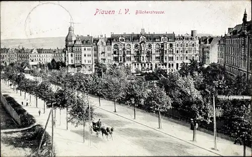 Ak Plauen im Vogtland, Blücherstraße