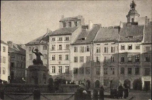 Ak Warszawa Warschau Polen, Alter Marktplatz