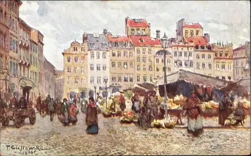 Ak Warszawa Warschau Polen