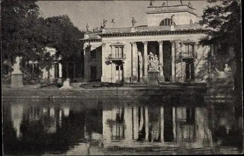 Ak Warszawa Warschau Polen, Lazienki-Palast