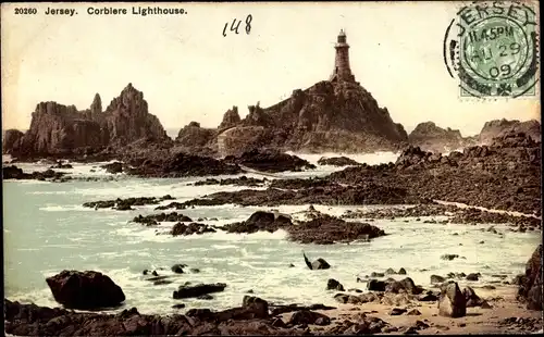 Ak St. Brelade Kanalinsel Jersey, Leuchtturm La Corbiere