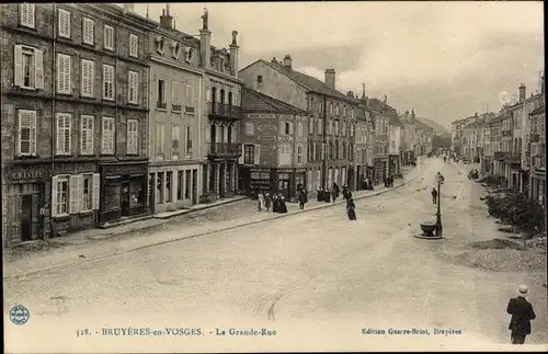 Ak Bruyères Vosges, La Grande Rue