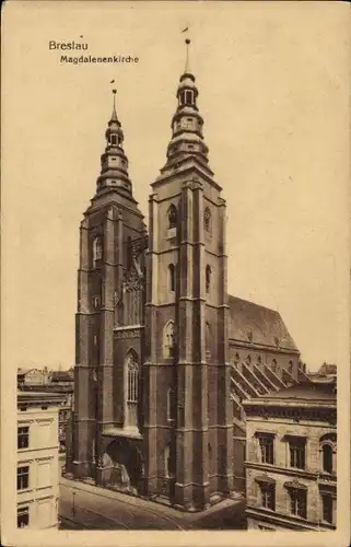 Ak Wrocław Breslau Schlesien, Magdalenenkirche