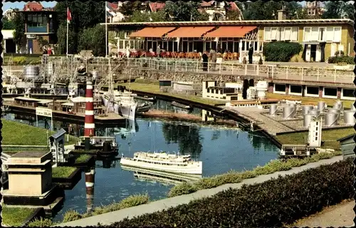 Ak Den Haag Südholland Niederlande, Miniatuurstad Madurodam, Havencomplex