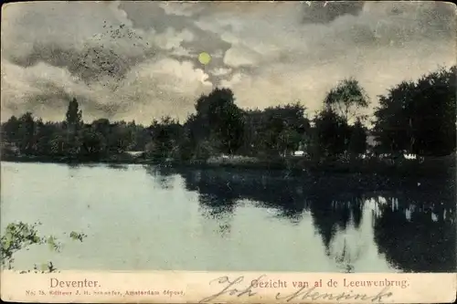 Ak Deventer Overijssel Niederlande, Gezicht van af Leeuwenbrug