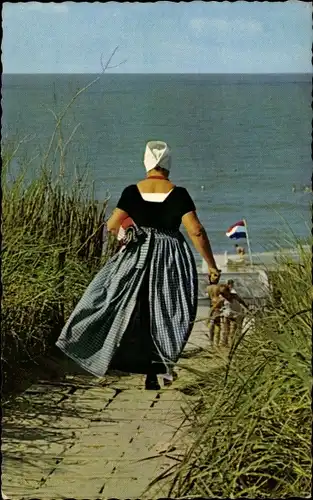 Ak Zeeland Niederlande, Seeländische Kleidertracht