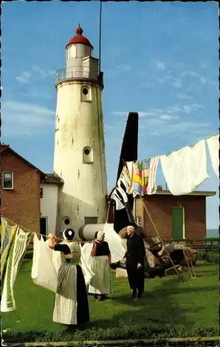 Ak Urk Flevoland Niederlande, Drogen bij de Vuurtoren
