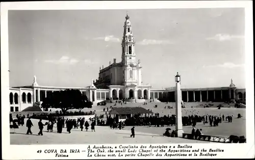 Ak Cova da Iria Fatima Portugal, La Chene vert, La petite Chapelle des Apparitions et la Basilique