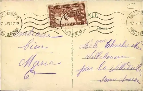 Postkarte Monaco, Ozeanographisches Museum, Avenue Saint Martin