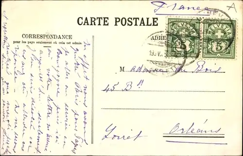 Ak Kanton Genf Schweiz, Genfersee, stürmischer Abend