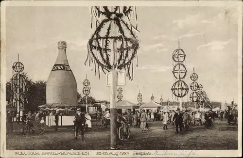 Ak Hannover in Niedersachsen, 9. Deutsches Sängerbundesfest 1924, Festplatz
