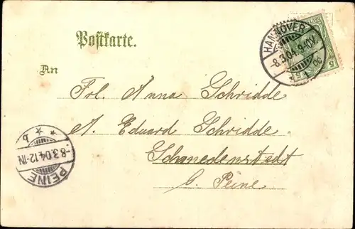 Litho Hannover in Niedersachsen, Bahnhof, Außenansicht