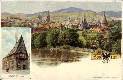 Litho Goslar am Harz, Brusttuch, Panorama