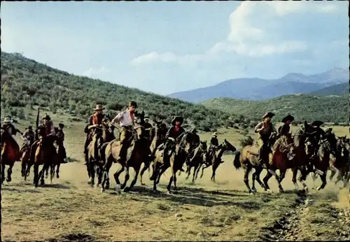 Ak Filmszene aus Der Schatz im Silbersee, Karl May, Cowboys