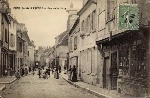 Ak Pont Sainte-Maxence-Oise, Stadtstraße