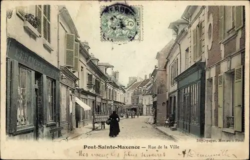 Ak Pont Sainte-Maxence-Oise, Stadtstraße