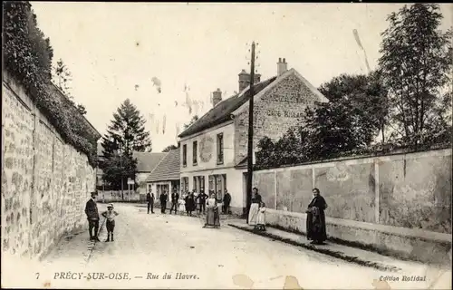 Ak Precy sur Oise, Rue du Havre