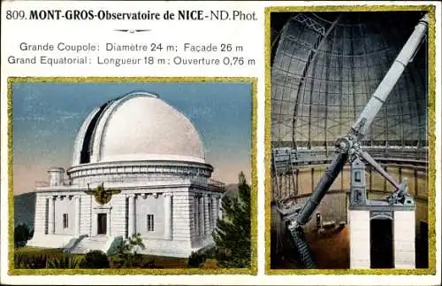 Ak Nizza Nizza Alpes Maritimes, Mont-Gros-Observatorium