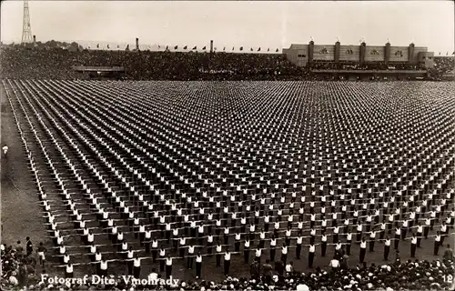 Ak Praha Prag Tschechien, IX. Slet Vsesokolsky 1932, Turnfest