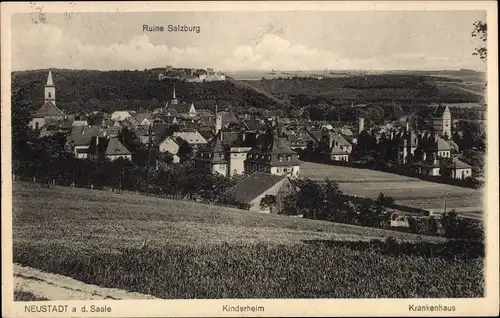 Ak Bad Neustadt an der Saale Unterfranken, Ruine Salzburg, Kinderheim, Krankenhaus