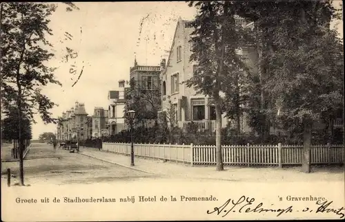 Ak 's Gravenhage Den Haag Südholland, Stadhouderslaan, Hotel de la Promenade