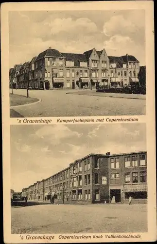 Ak 's Gravenhage Den Haag Südholland, Kamperfoelieplein, Copernicuslaan, Valkenboschkade