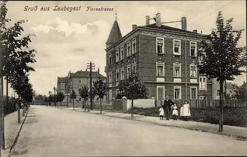 Ak Dresden Laubegast, Florastraße