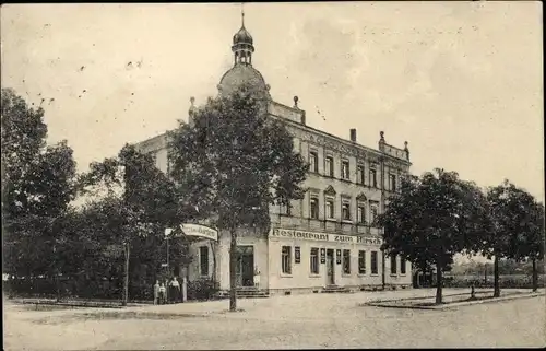 Ak Dresden Leuben, Restaurant zum Hirsch, Pirnaer Landstraße