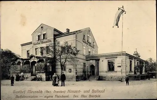 Ak Dresden Leuben Meußlitz, Gasthof Meusslitz