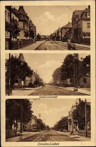 Ak Dresden Leuben, Steffensonstraße