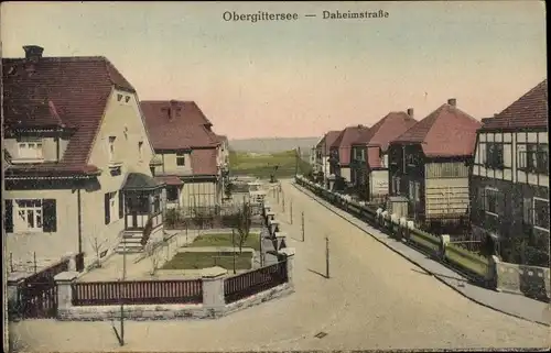 Ak Dresden Gittersee Obergittersee, Daheimstraße, Wohnhäuser