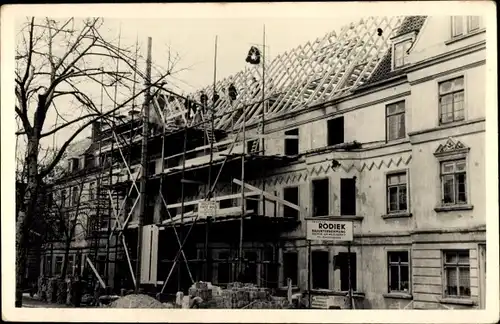 Foto Ak Hansestadt Bremen, Bauunternehmen Fr. Rodiek, Am Weidendamm 7, Baustelle