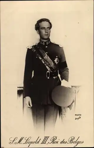 Ak König Leopold III. von Belgien, Portrait