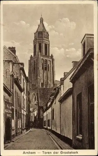 Ak Arnhem Gelderland Niederlande, Toren de Grootekerk