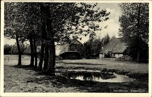 Ak Voorthuizen Barneveld Gelderland Niederlande, Smitshoove, Teich