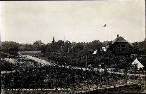 Ak Vierhouten Gelderland, Het Rode Valkennest en de Paasheuvel