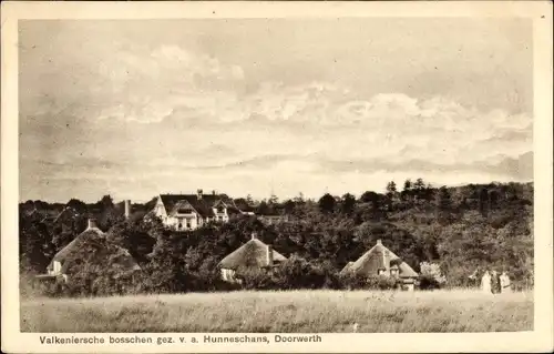 Ak Doorwerth Gelderland, Valkeniersche bosschen gez. v. a. Hunneschans