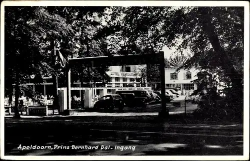 Ak Apeldoorn Gelderland, Prins Bernhard Dal, Ingang