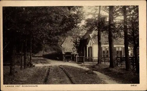 Ak Drie Ermelo Gelderland, Langs het Boschhuis