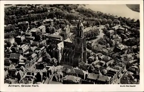 Ak Arnhem Gelderland Niederlande, Groote Kerk, Luchtfoto