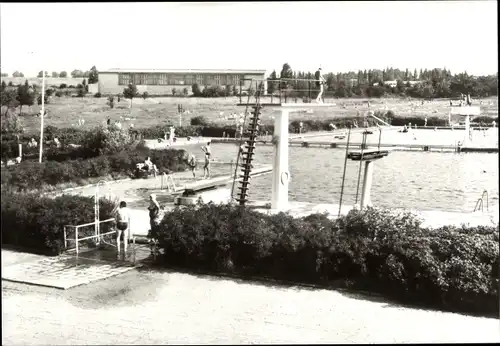 Ak Ronneburg in Thüringen, Sommerbad und Sporthalle 20. Jahrestag