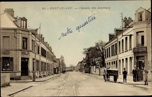 Ak Pont du Leu Pas de Calais, Chemin des Regniers