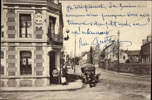 Ak Pont de Briohes Pas de Calais, Straßenpartie, Cafe de la Mairie