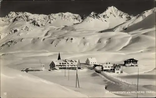 Ak St Christoph am Arlberg Tirol, Gesamtansicht