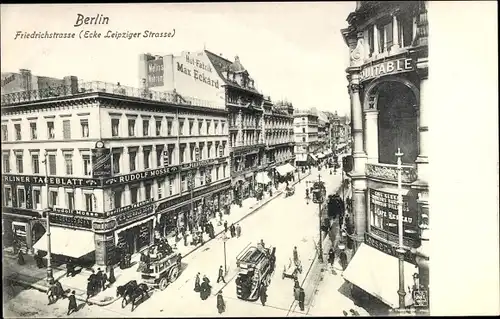 Ak Berlin Mitte, Friedrichstraße, Ecke Leipziger Straße